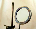 Adjustable Brass Magnifying Glass With Wooden Base     Nautical Antique Desk Decor