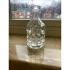 Vintage Antique Glass Crystal Diamond Cut Perfume Decanter No Lid  19th Century 