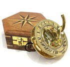 Small Sundial Graph Old Clock Compass Marine Table Office Gift For Valentine