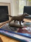 Vintage 1950 Cast Iron English Pointer Dog Sculpture