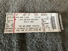 Billy Idol Concert Ticket Stub  The Wellmont Theatre  January 29  2015