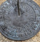 Vintage Lg Brass Sundial Roman Grow Old Along With Me Patina Garden Clock Taiwan