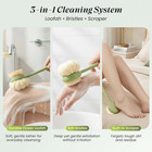 Easy Reach Shower Brush  15 7 Inch Back Scrubber For Shower With Long Handle