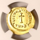 Gold Tiberius Ii Constantine Av Tremissis Coin 578-582 Ad Ngc Ms  uncirculated 