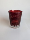 Glass Atlanta 1895 Etched Antique Glass Ruby Red Cut To Clear Crystal Souvenir