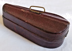 Antique Purple Covered Violin Case Travelling Inkwell