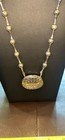 Near Full Estee Lauder Moonsilver Solid Perfume Locket Pendant Necklace Vintage