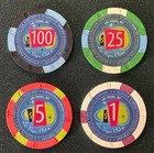  1  5  25  100 Las Vegas Club  Casino Chip Las Vegas Nv