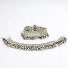Vintage Indian Rajasthani Tribal Ghungroo Statement Anklet payal In Silver