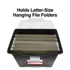 Staples File Box File Portable Tote Letter Size Black  140163 110997 