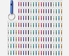 100 Pieces Emergency Whistle With Keychain Aluminum Whistle Survival Whistle    