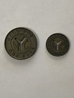 1950   s   1970   s Era New York City Subway Transit Tokens  Set Of 2 free Shipping 