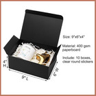 Black Gift Boxes With Lids 9x6x4 Inches 10 Pack Groomsmen Proposal