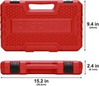 3 8 In  50 Piece New 6 Point Impact Socket Ratchet Drive And Metric Set