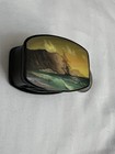 Vintage Russian Fedoskino Lacquer Miniature Box Maritime Seascape Signed Petrov