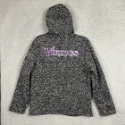 Nfl Team Apparel Minnesota Vikings Hooded Jacket Sz Medium Full Zip Sherpa Lined