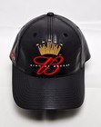 Vintage Budweiser King Of Beers Leather Strap Back Hat Embroidered Logo Black