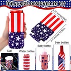 16 Pcs 4th Of July Can Coolers Sleeves Patriotic America Slim Soda Beer Drink Co