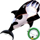 57-inch Outdoor Single Line Whale   Dolphin Kite Animal Toy With 14cm Wheel