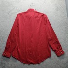 Van Heusen Dress Shirt Men Xl Red Wrinkle Free Stretch Slim Fit Collar Button Up