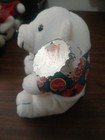 Coca-cola Polar Bear In Argyle Shirt Bean Bag Plush 6 Inch