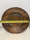 Antique Hand Hammered Copper Plate W other Alloy     Middle Eastern    