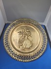Vintage 1970s  Copper   Brass Wall Art Plate 10    Dancing Couple