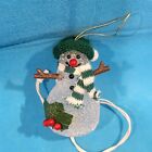 Vintage Christmas Ornament Snowman Plastic Decor