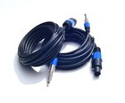 2pack 25 Ft Speakon To 1 4  Male Speaker Cables  Professional Audio Amplifier 