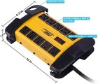 1875w 2800j 10-outlets Heavy Duty Power Strip Surge Protector 15ft Power Cord