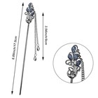 Black Butterfly Flower Hair Sticks For Buns - Retro Vintage - 5pcs