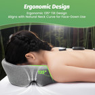 Face Down Pillow Massage Headrest For Bed  Dual Exhaust Holes Memory Foam Bbl Ma