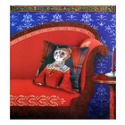 New Renaissance Cat Cats Gray Tabby Kitten Medieval Pillow Cover Home Decor Gift