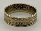 1985 Cyprus 10 Mils Coin Ring Size 8 5 Handmade Genuine Coin One Of A Kind