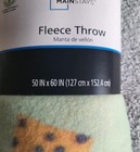 Nwt Mainstays Coffee Cup Polyester Fleece Throw Blanket - New - 50  X 60 