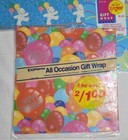 Vintage Gift Center All Occasions Gift Wrap 3 New Sealed Packs Birthday Bears