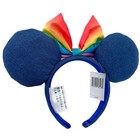 Disney  Parks Pride Rainbow Denim Headband Minnie Mouse Ears Rare Resort Neu