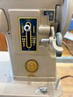 Vintage Singer Sewing Machine Model 301a  Beige Runs But Stiff