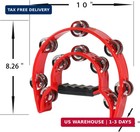 4 Pack Tambourine For Adults  Handheld Tambourine With Metal Jingles  Tamborines