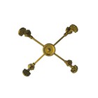 Large Vintage Brass Expandable Trivet Footed Plant Plate Holder Ornate Euc