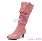 Womens Slouch Faux Leather Knee High Boots Outdoor Casual Formal Clubwear Shoes