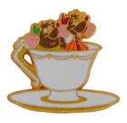 Cinderella Mice In Teacup Jaq   Gus Individual Disney Park Trading Pin Brand New