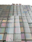 Fired Earth Glass Mosaic Tile Lot 298 Pieces Iridescent Square Pieces Pastel Mix