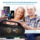 Pyle Bluetooth Boombox Speaker System - Portable W built-in Rgb Lights