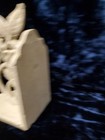 Flower rose Bookends Cast Iron Original White Paint Book End Pair