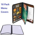 10pc Menu Cover 3pages 6views 8 5 x11  Restaurant Clear Vinyl Recipe Menu Holder