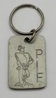 Vintage Pewter Baseball Key Ring Keychain Pic