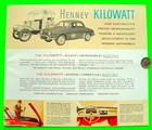 Oddball Ca 1960 Renault Dauphine Henney  kilowatt  Electric Car Color Brochure