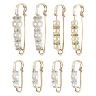 8 Pcs Pearl Safety Pins Set Decorative Safety Pin For Pant Waist Tightener