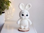 Handmade Crochet Plush Bunny Toy     Soft Stuffed Animal     Amigurumi Gift For Kids
